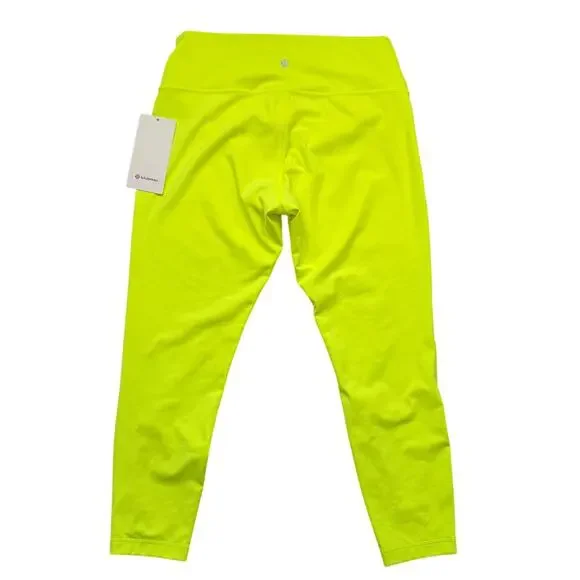 Lululemon Wunder Under High-Rise Tights 25” Electric Yellow Size 14 NWT